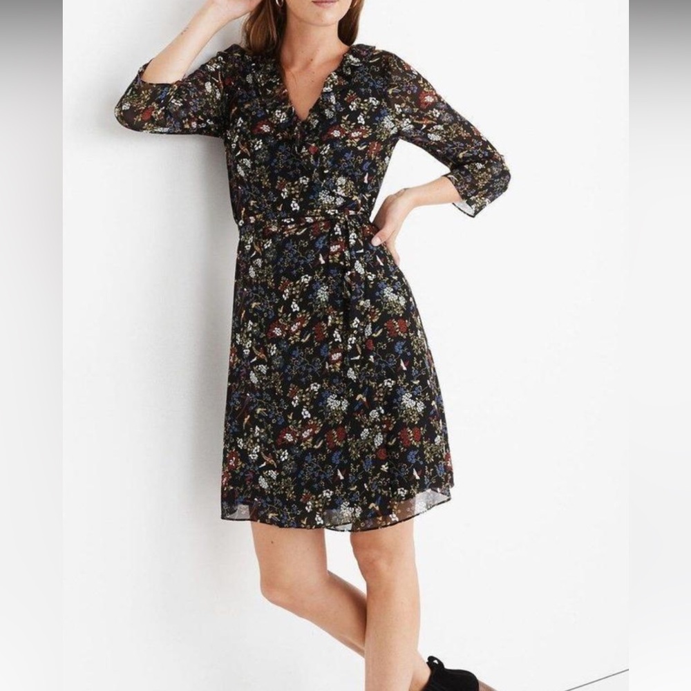 Floral Black Dress Madewell
